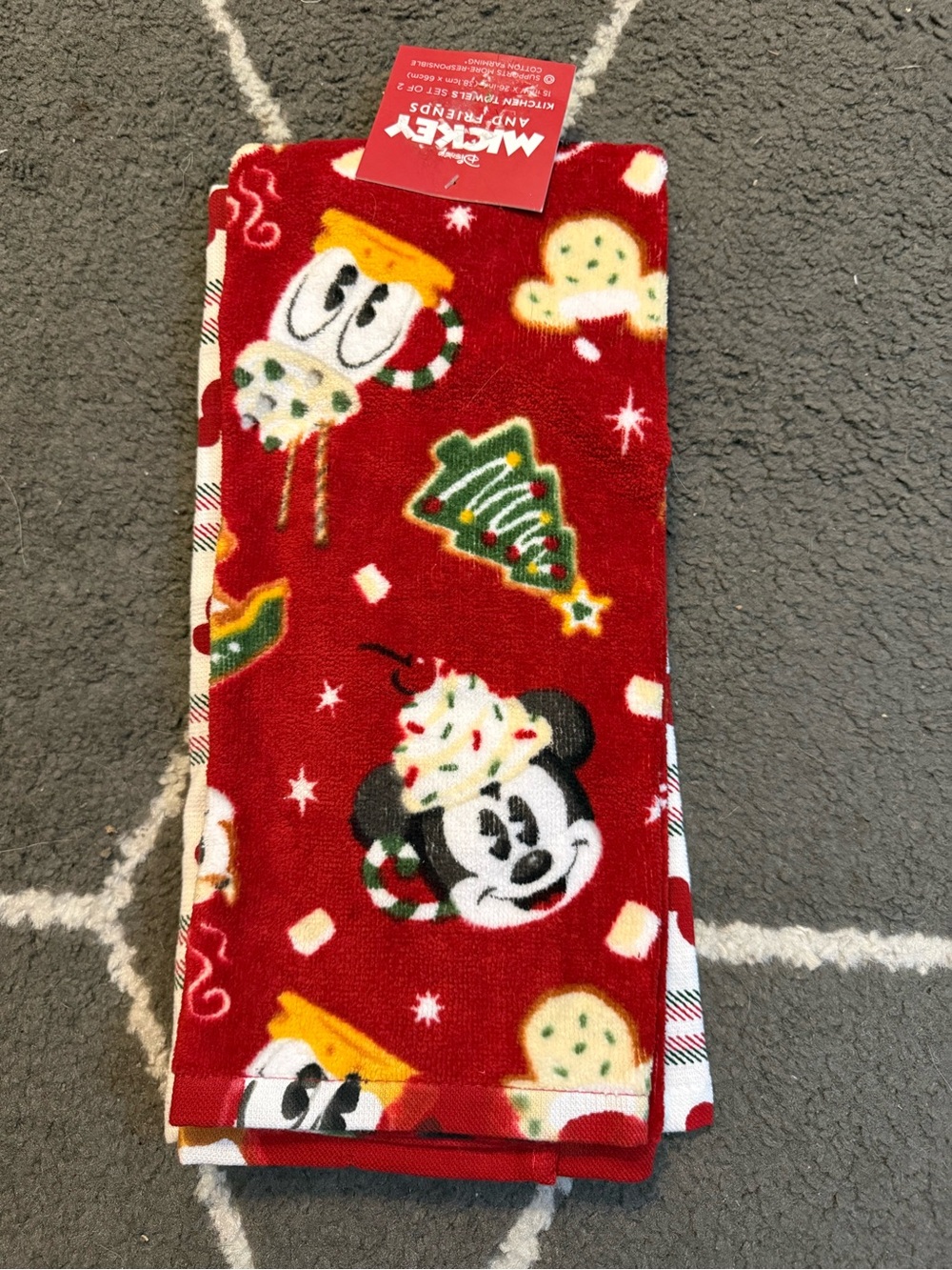Disney Red Mickey Mouse Holiday Fleece Pajama Bottoms